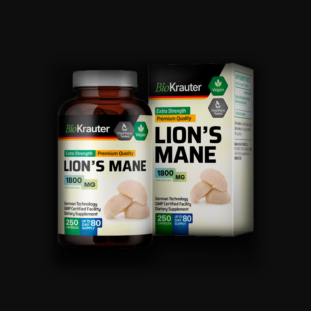 BioKrauter Lion's Mane 1800 mg - 250caps
