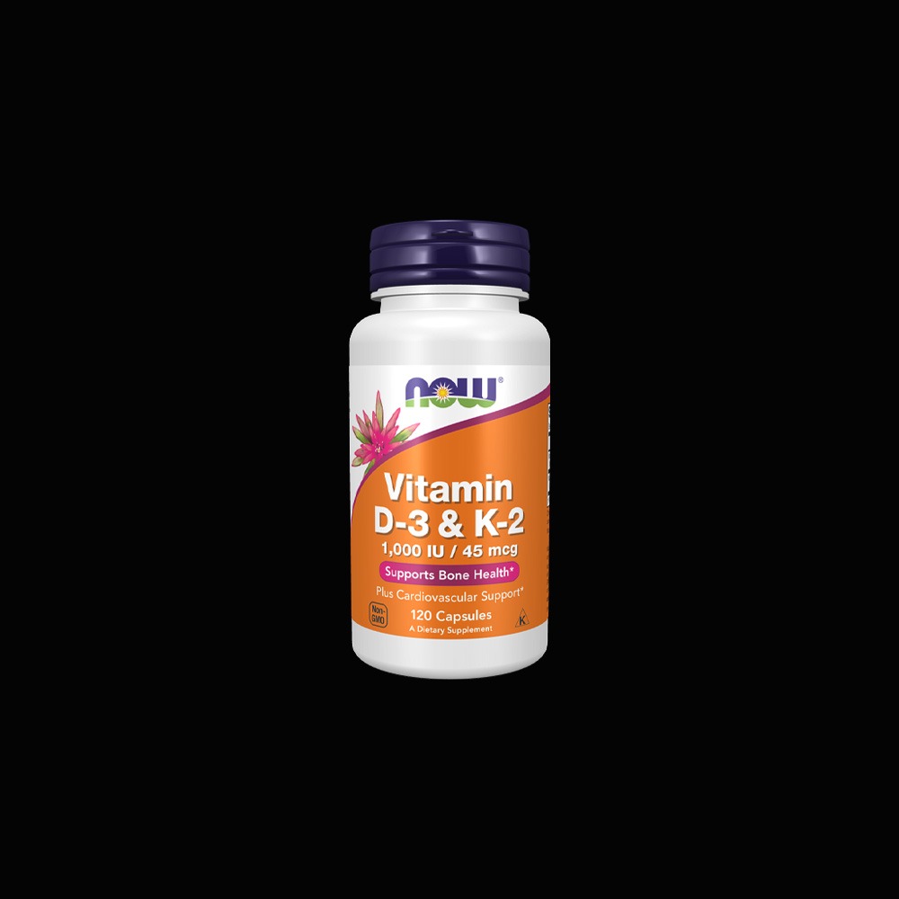 NOW Vitamin D-3 & K-2 - 120vegcaps