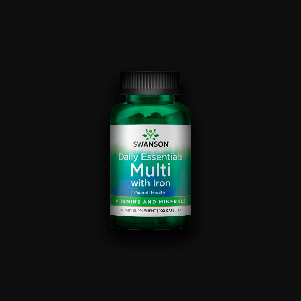 Swanson Daily Essentials Multi with Iron Vitamins & Minerals - 100 caps