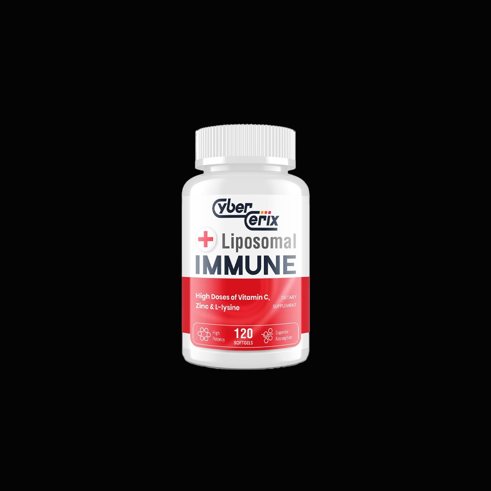 CyberCerix Liposomal Immune High Doses of Vitamin C, Zinc & L-Lysine, 120 softgels