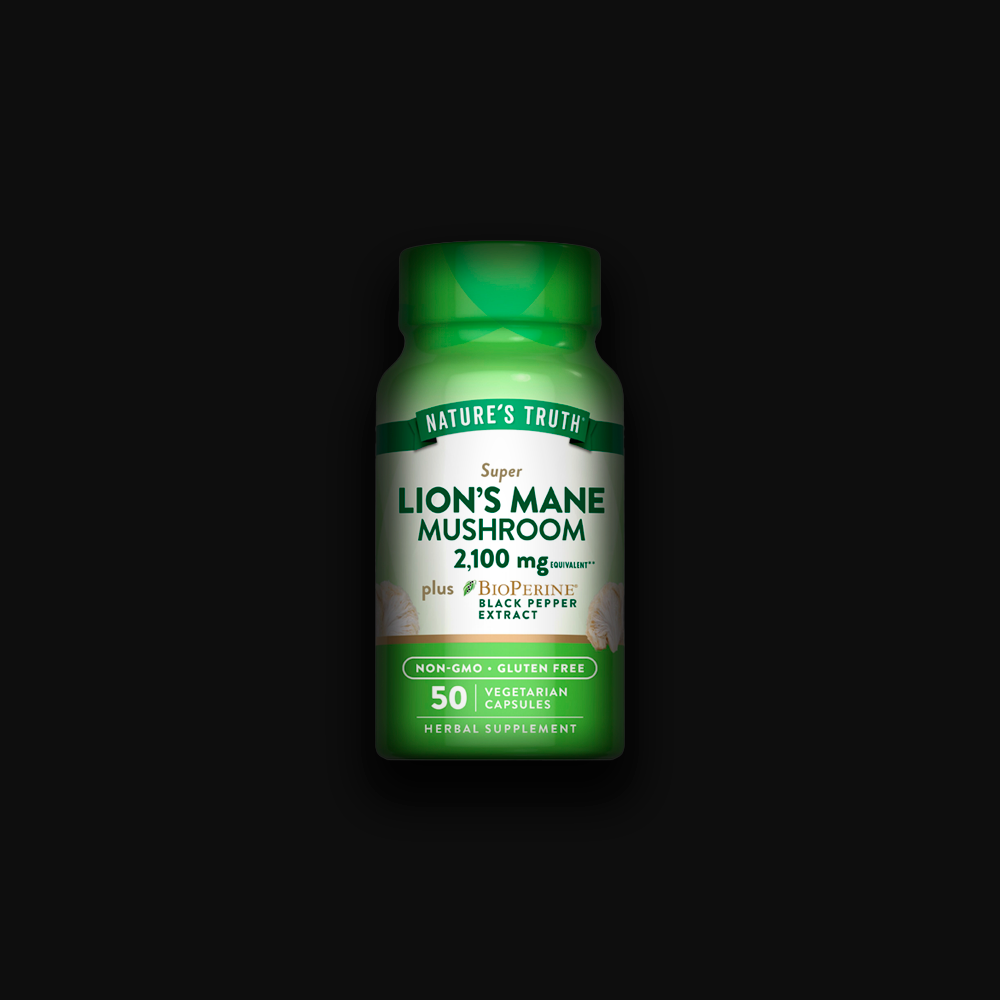 Nature's Truth Lion's Mane Mushroom 2100 mg plus Bioperine, 50 vegetarian capsules