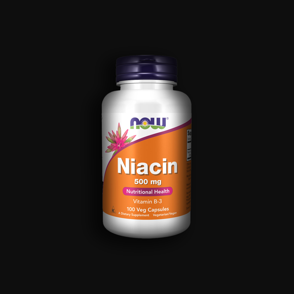 NOW Niacin 500mg - 100 vcaps
