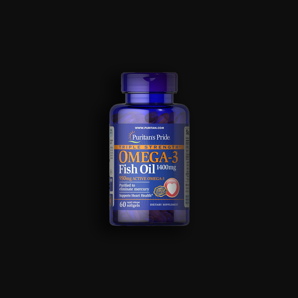 Puritan's Pride Triple Strength Omega-3 Fish Oil 1400mg - 60 softgels