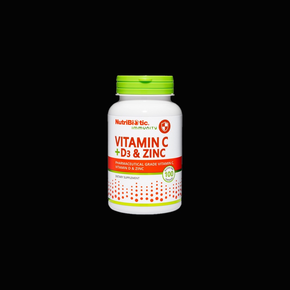NutriBiotic Vitamin C+D3 Zinc - 100caps