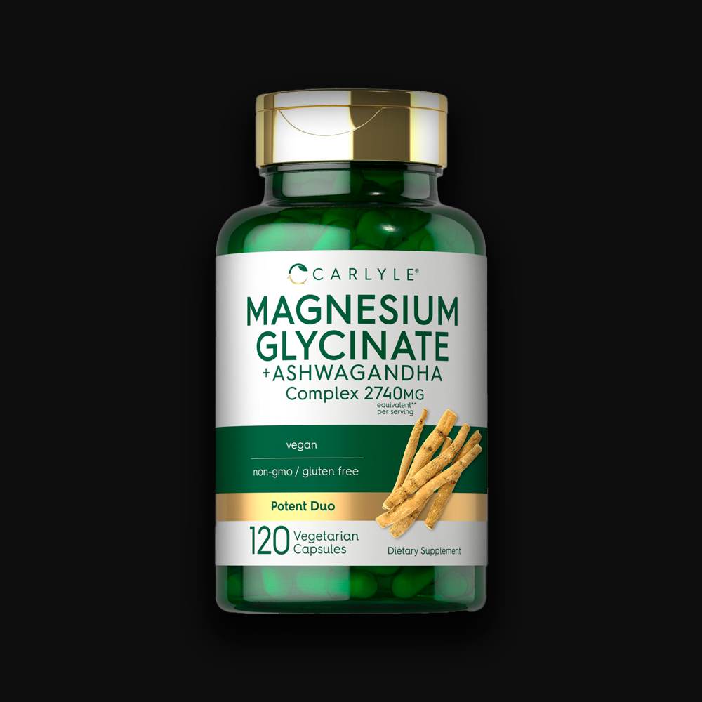 Carlyle Magnesuim Glycinate + Ashwagandha Complex 2740mg - 120 vcaps