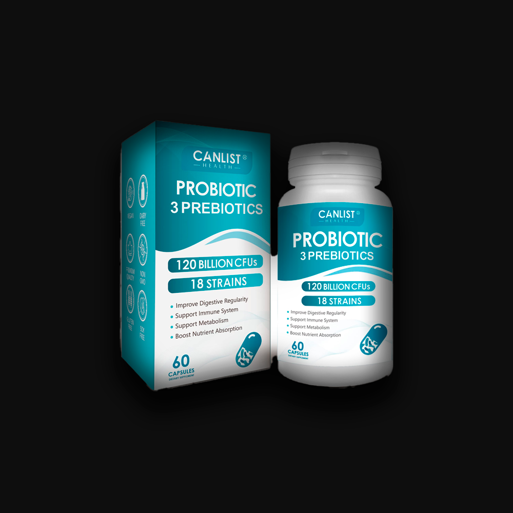 Canlist Health Probiotic 3 Prebiotics (120 billion CFU's) - 60caps