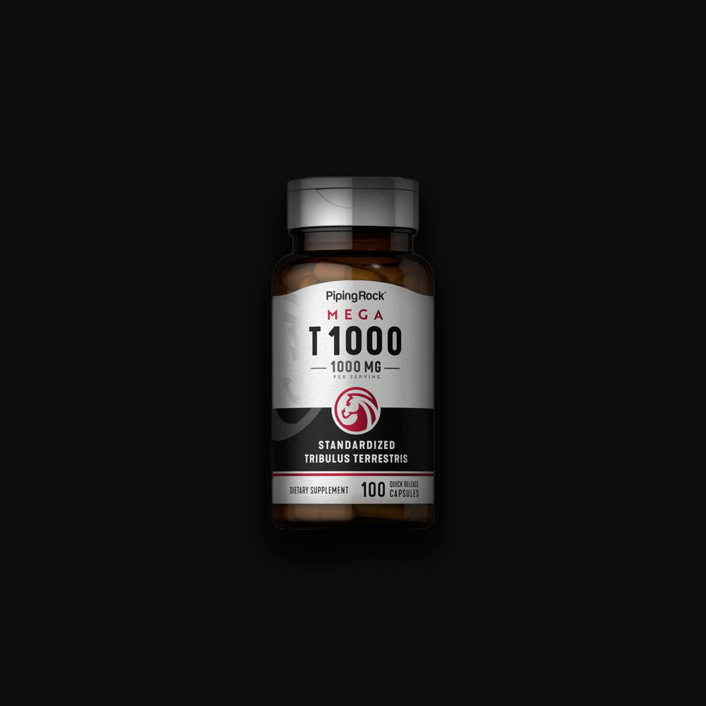 Piping Rock Mega T1000 (1000 mg per serving) Tribulus Terrestris, 100 capsules