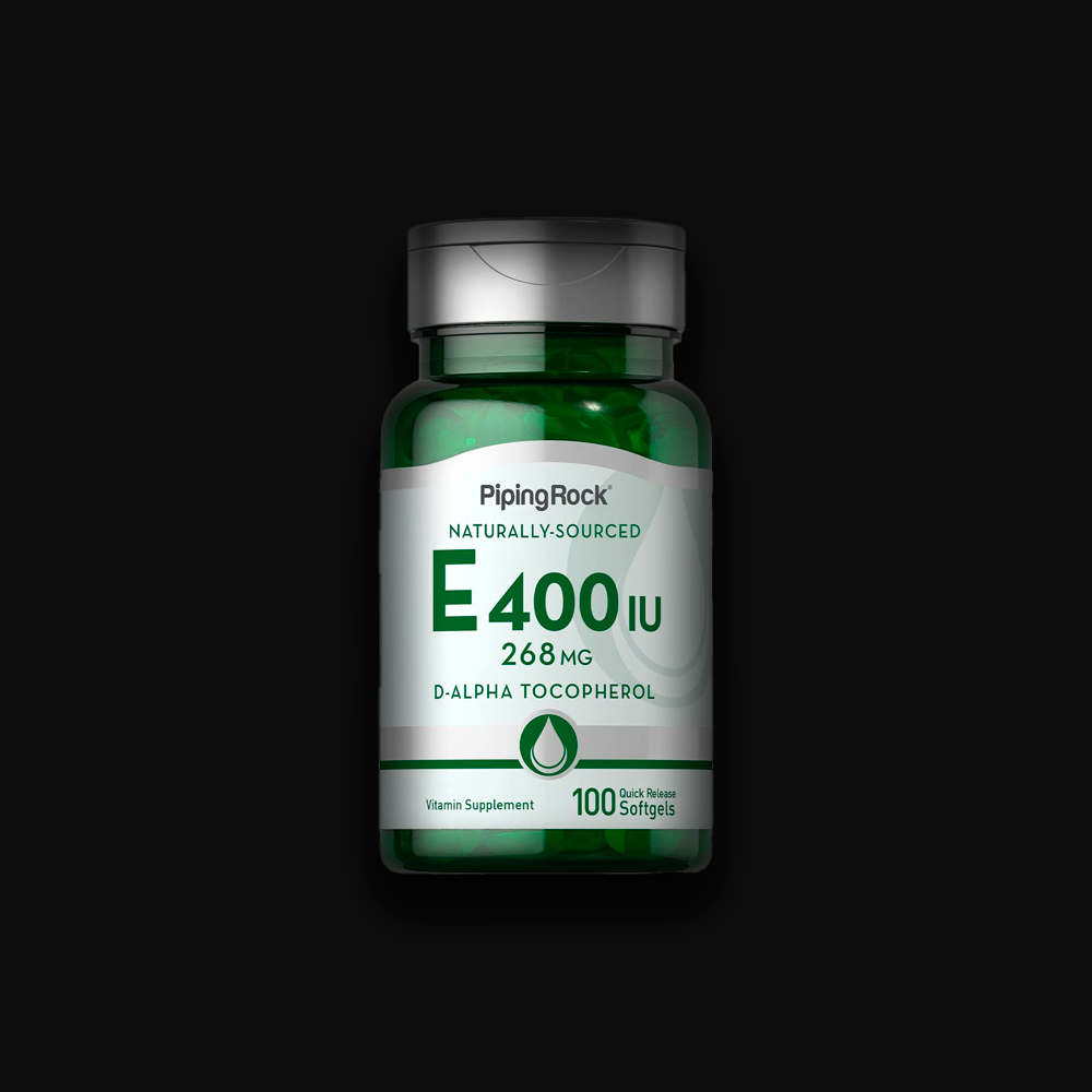 Piping Rock E400 IU 268 mg D-Alpha Tocopherol - 100 softgels