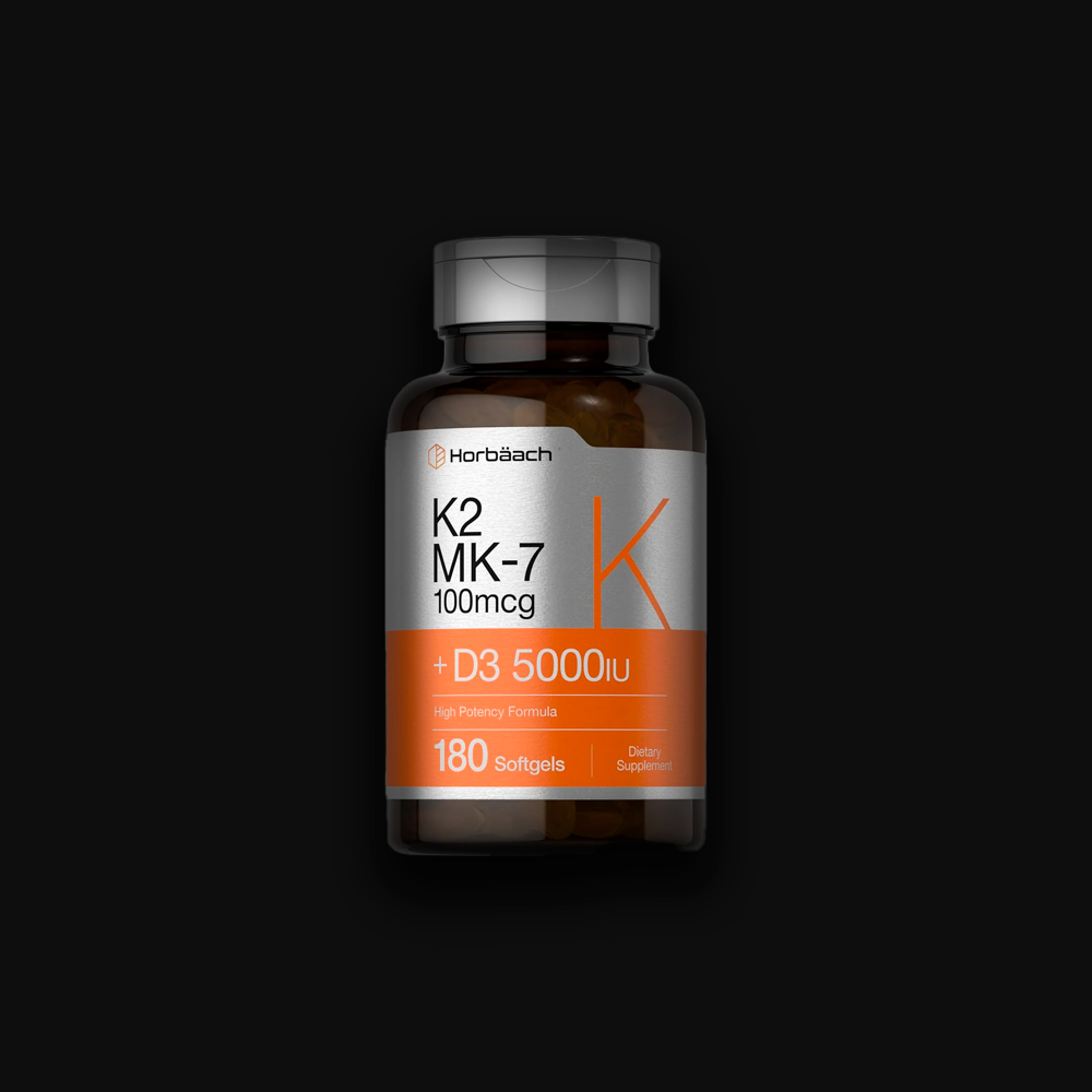 Horbaach K2 MK-7 100 mcg D3 5000 IU - 180softgels