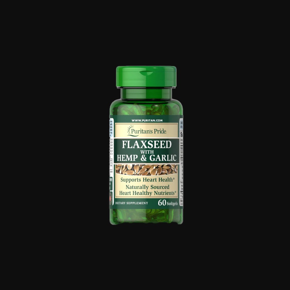 Puritan's Pride Flaxseed with Hemp and Garlic 60softgel