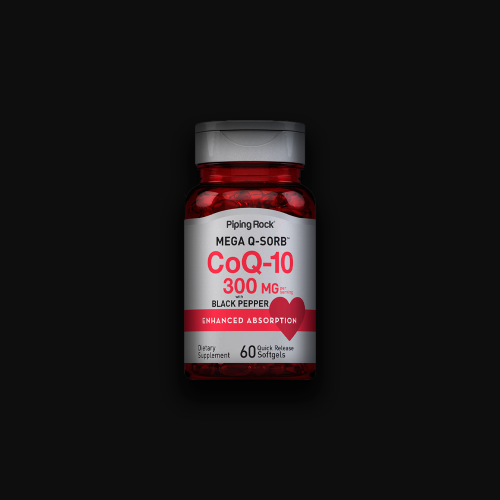 Piping Rock CoQ-10 300 mg with Black Pepper - 60 softgels