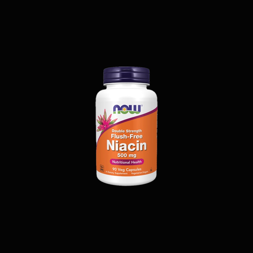 NOW Niacin Flush-Free Double Strength 500 mg - 180 vcaps