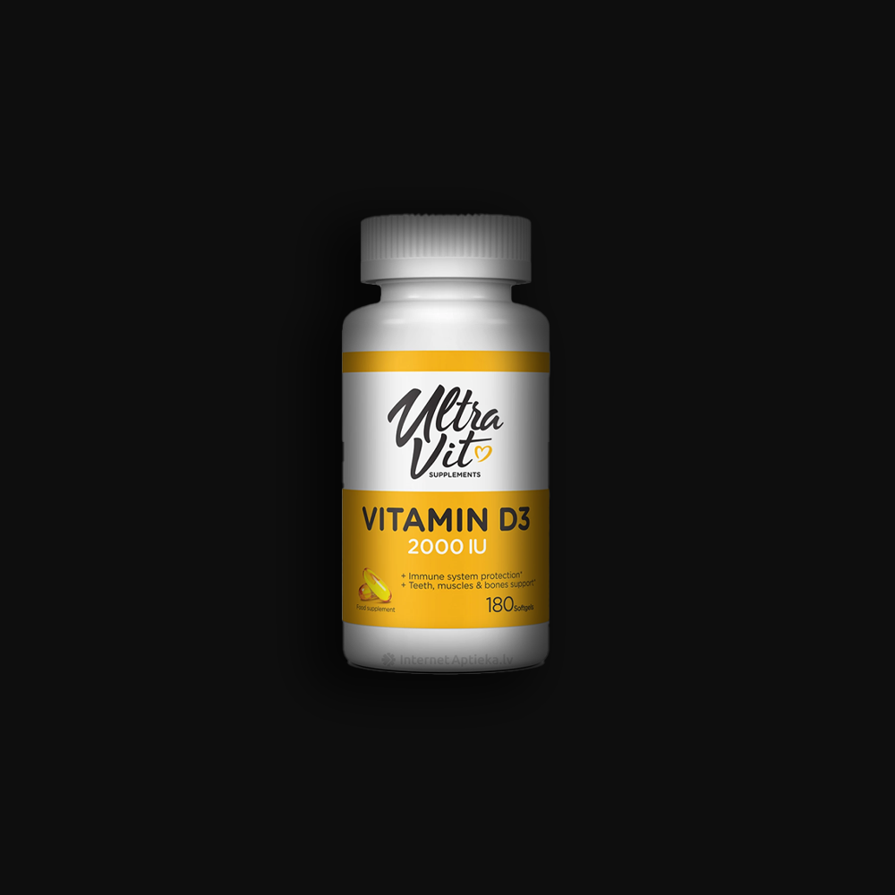 UltraVit Vitamin D3 2000 IU - 180 caps