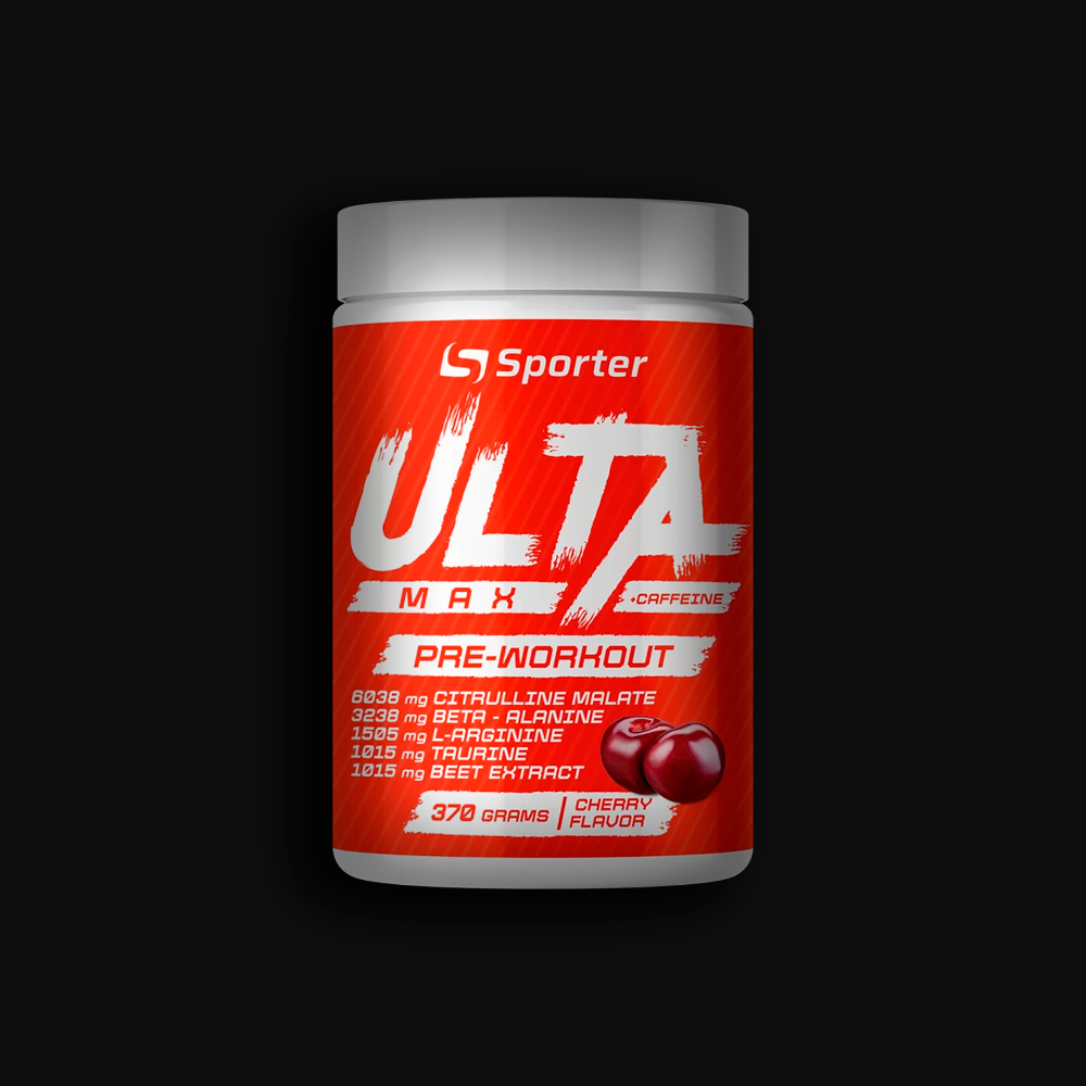 Sporter Ulta Max Pre-Workout + сaffeine 370g - Вишня