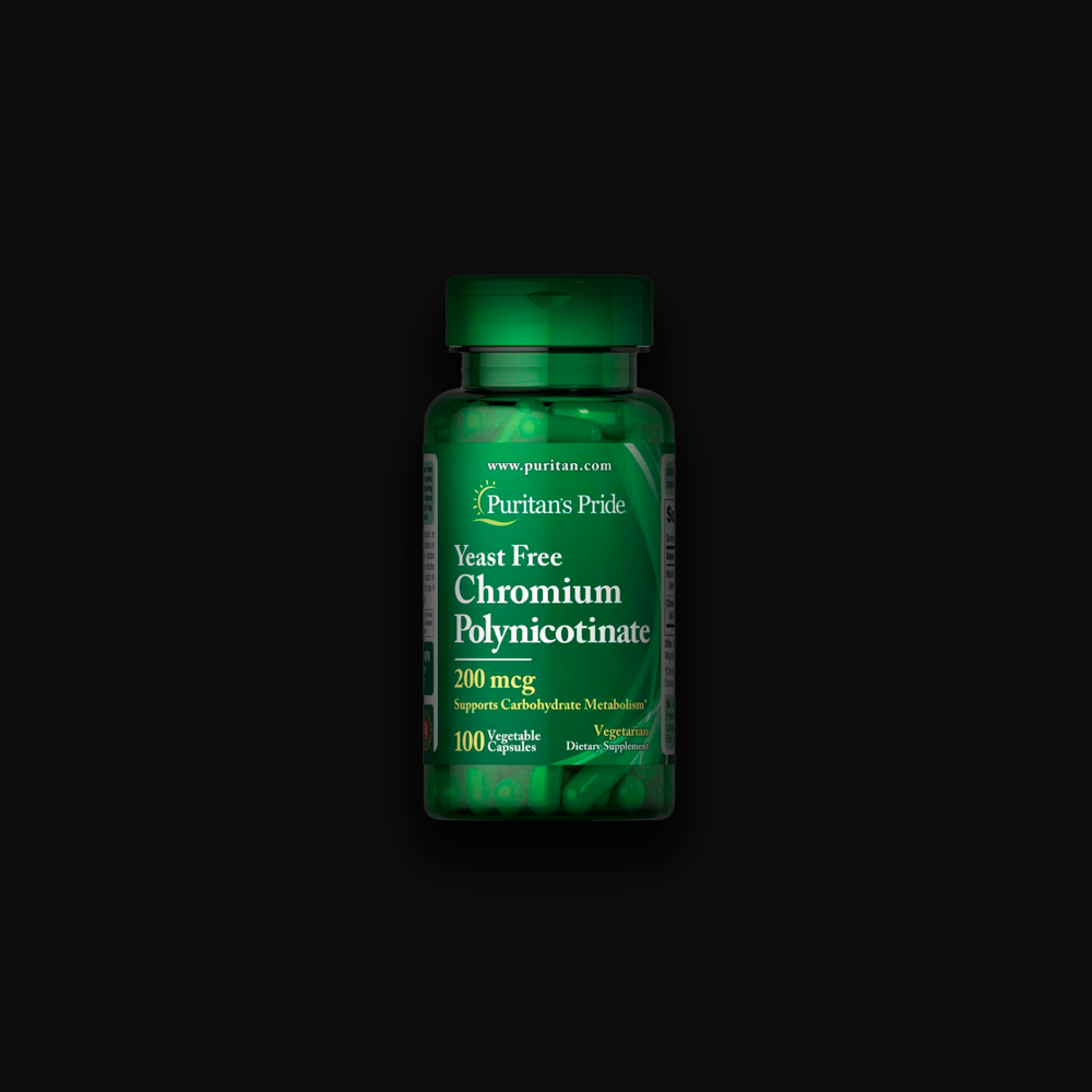 Puritans Pride Chromium Picolinate 200 mcg Yeast Free -100tabl
