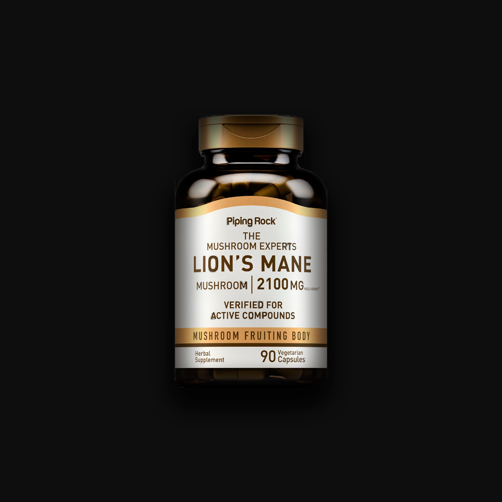 Piping Rock Lion's Mane Mushroom 2100 mg, 90 vegetarian capsules