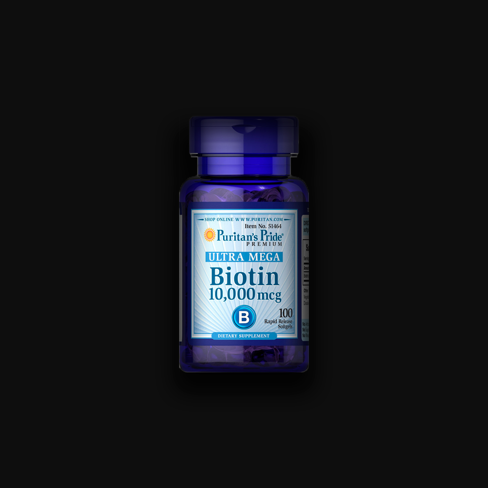 PP Biotin 10,000 mcg, 100 softgels