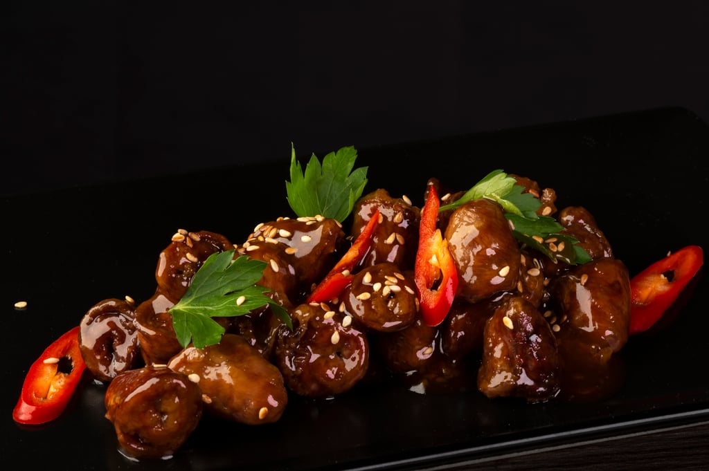 Курячі сердечка в соусі Sweet chili