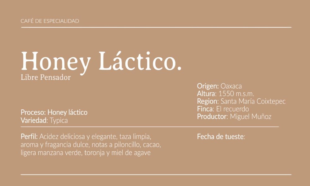 Cilindro Honey Lactico 200gr
