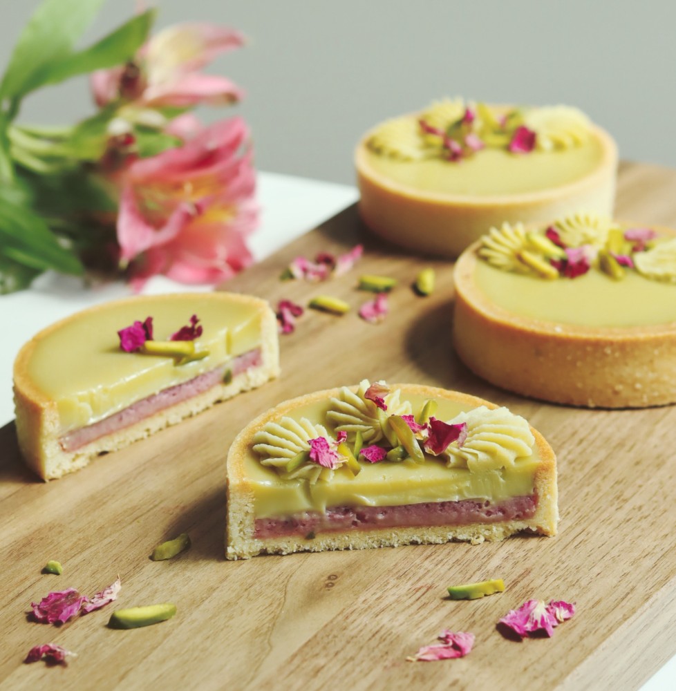 Pistachio-Raspberry Tart