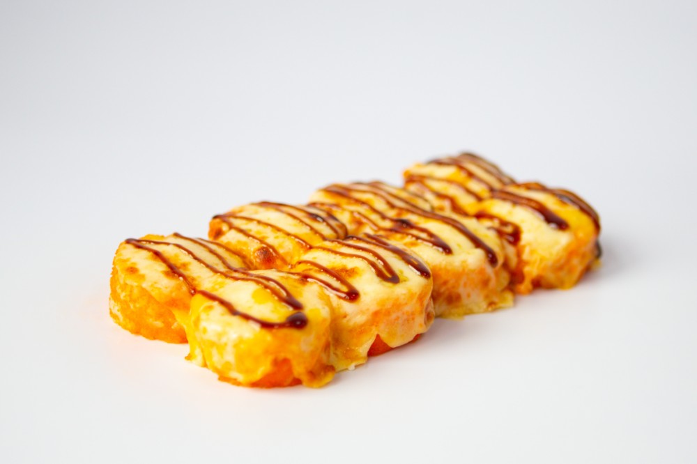 Запечений з креветкою та лососем