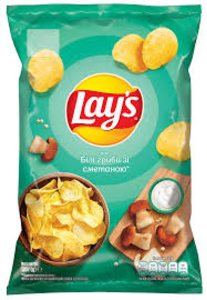 LAY'S ЧІПСИ ГРИБИ-СМЕТАНА 120Г