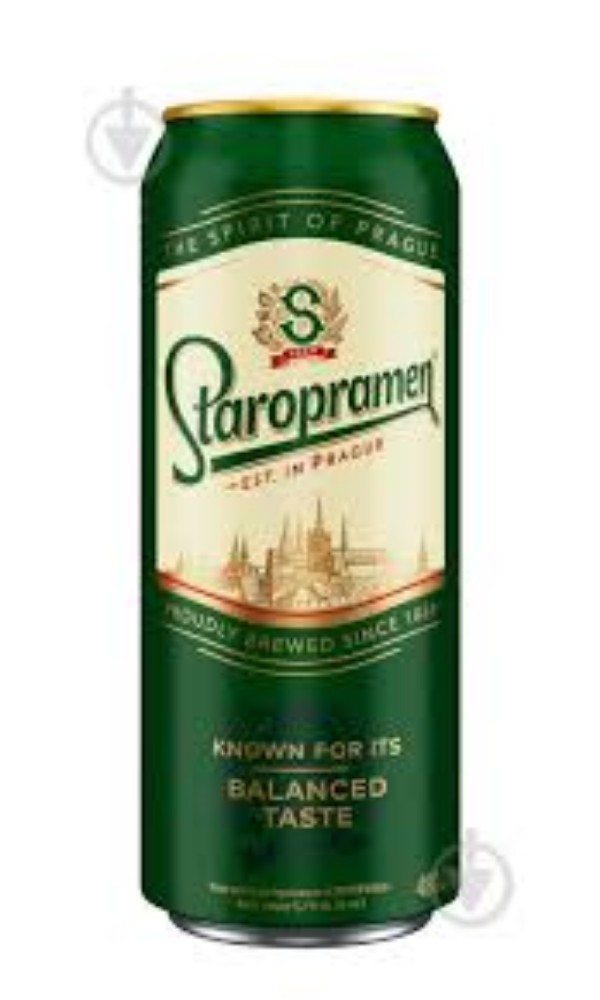 Пиво Старопрамен банка 0,48л