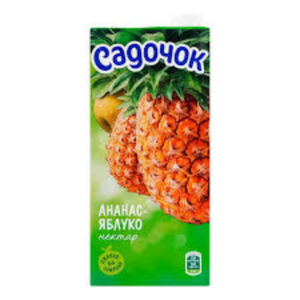 Нектар Ананасово-яблучний неосвітлений ТМ "Садочок" 0.95 л