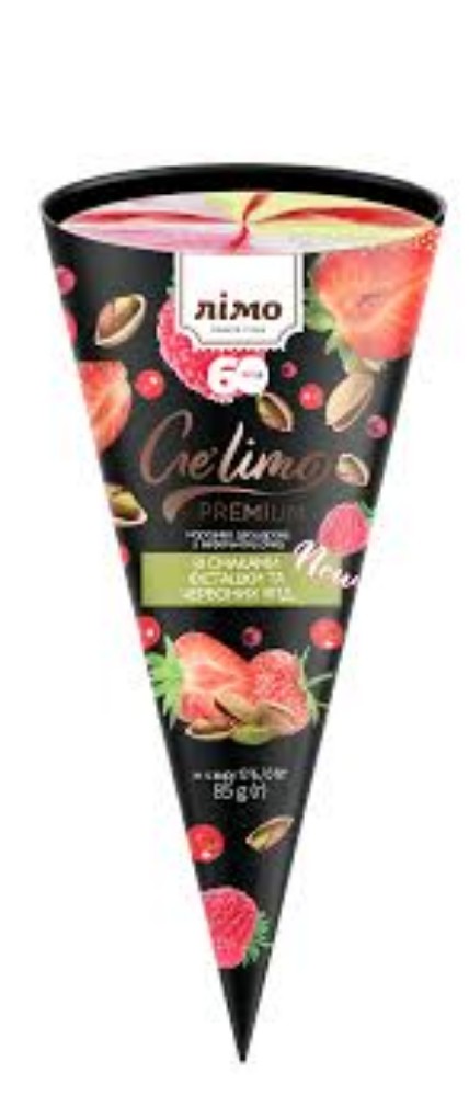 Ріжок "Ge Limo" смак ФІСТАШКИ та ЧЕРВОНИХ ЯГІД 85 гр