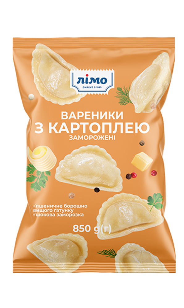 Вареники з картоплею 0,850 кг ЛХК