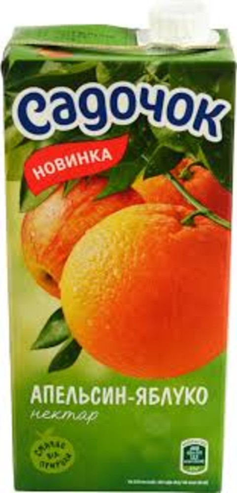 Нектар Апельсиново-яблучний неосвітлений ТМ "Садочок" 0.95 л