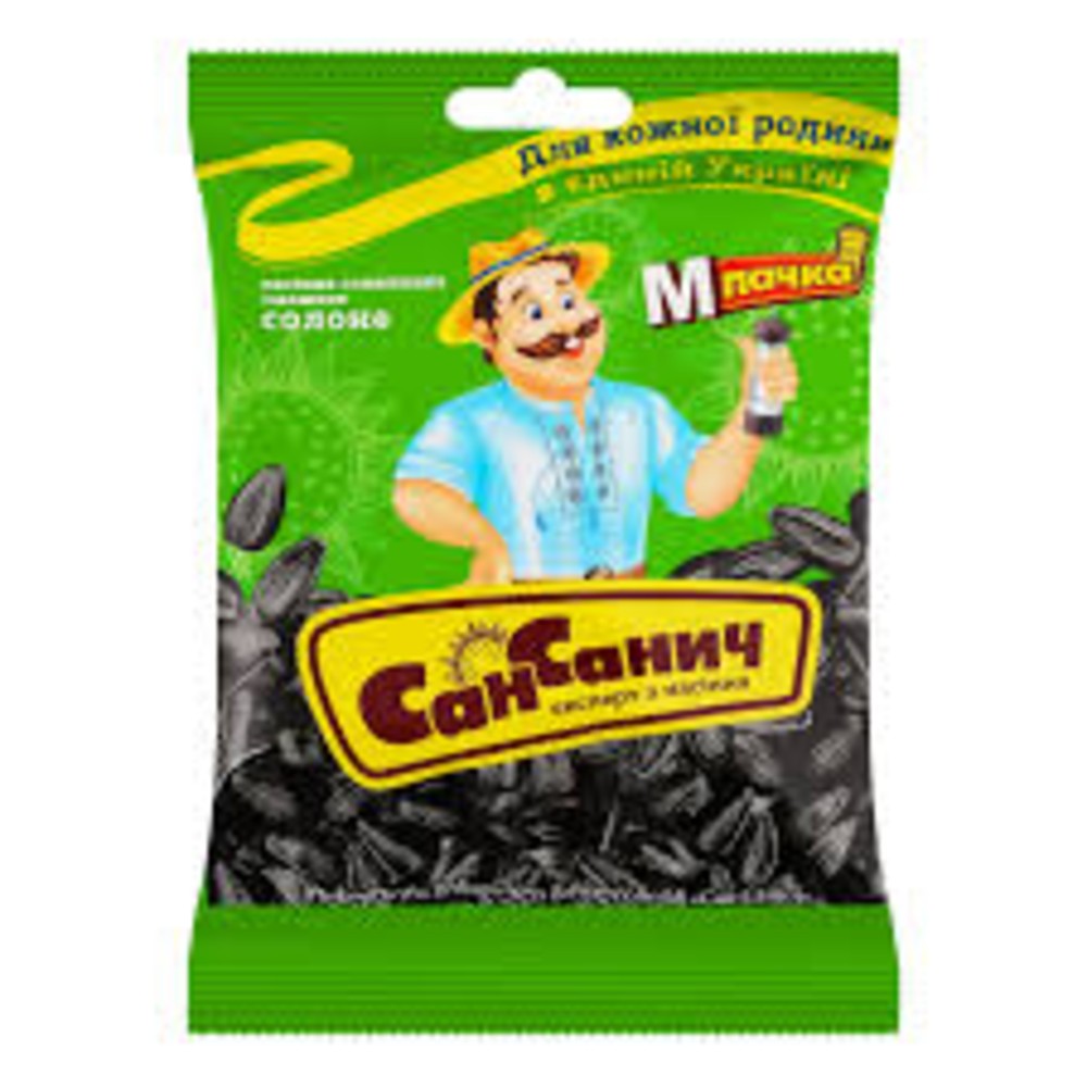 Насіння соняшника смажене солоне ТМ "Сан Санич" 70г