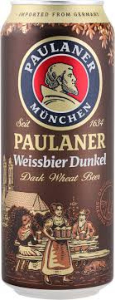 Пиво "Пауланер Weissbier Dunkel" н/фільт. ж/б 0,5л