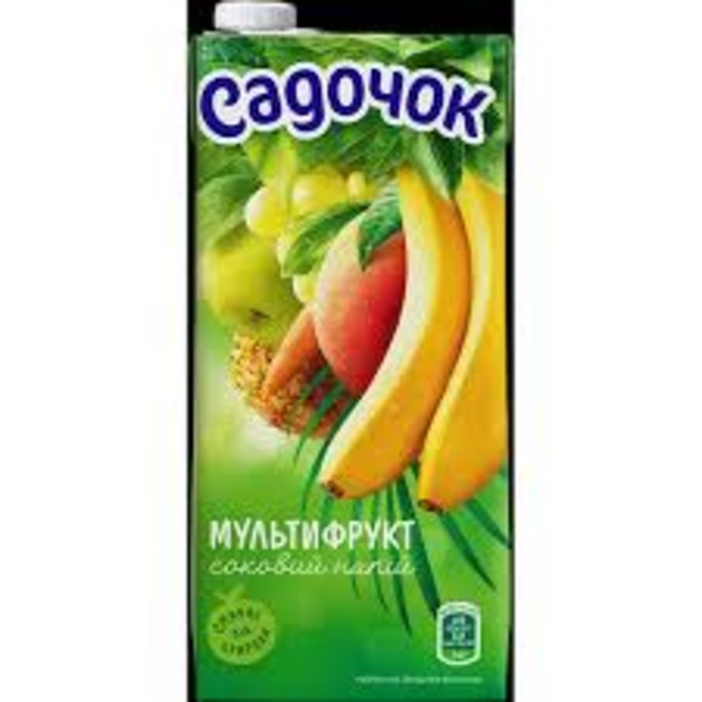 Мультифруктовий соковий напій з м'якоттю ТМ "Садочок" 0.95 л