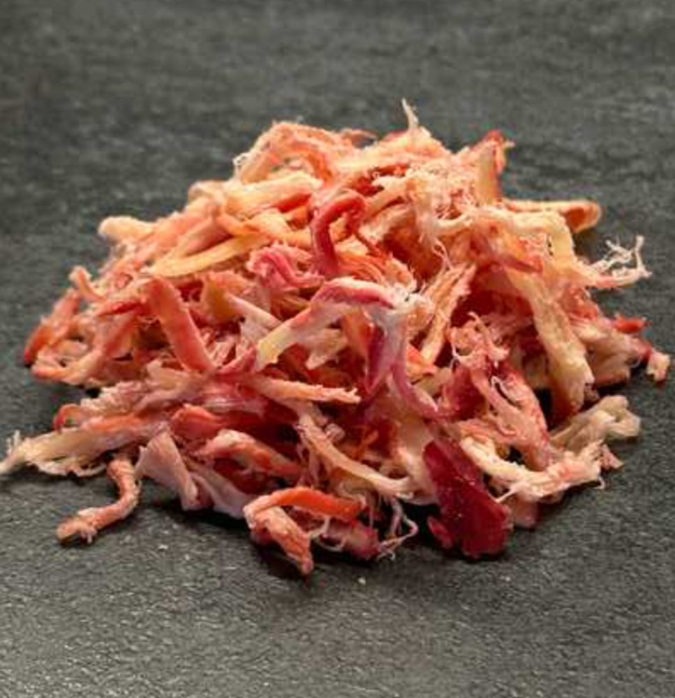 Стружка краба - Кальмар сушений солоний шинкований ТМ "ДО БОЧКОВОГО"