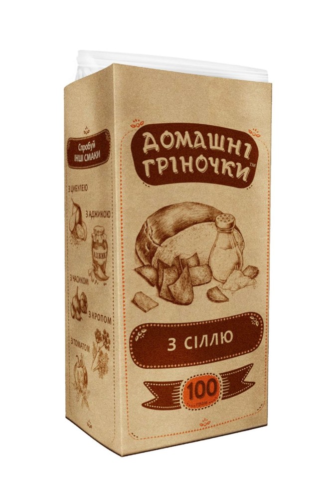 Грінки Домашні гріночки з сіллю 100г