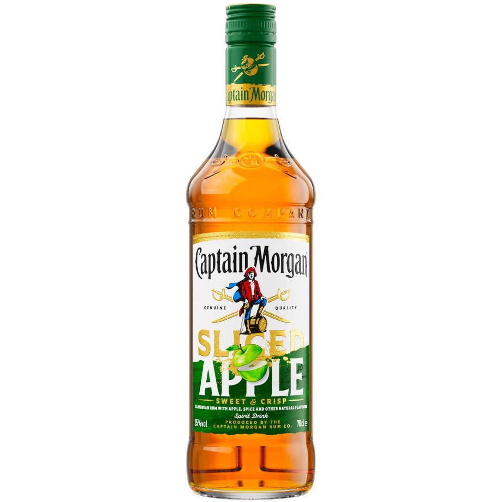 Алкогольний напій на основі Карибського рому Captain Morgan Sliced Apple 0.7