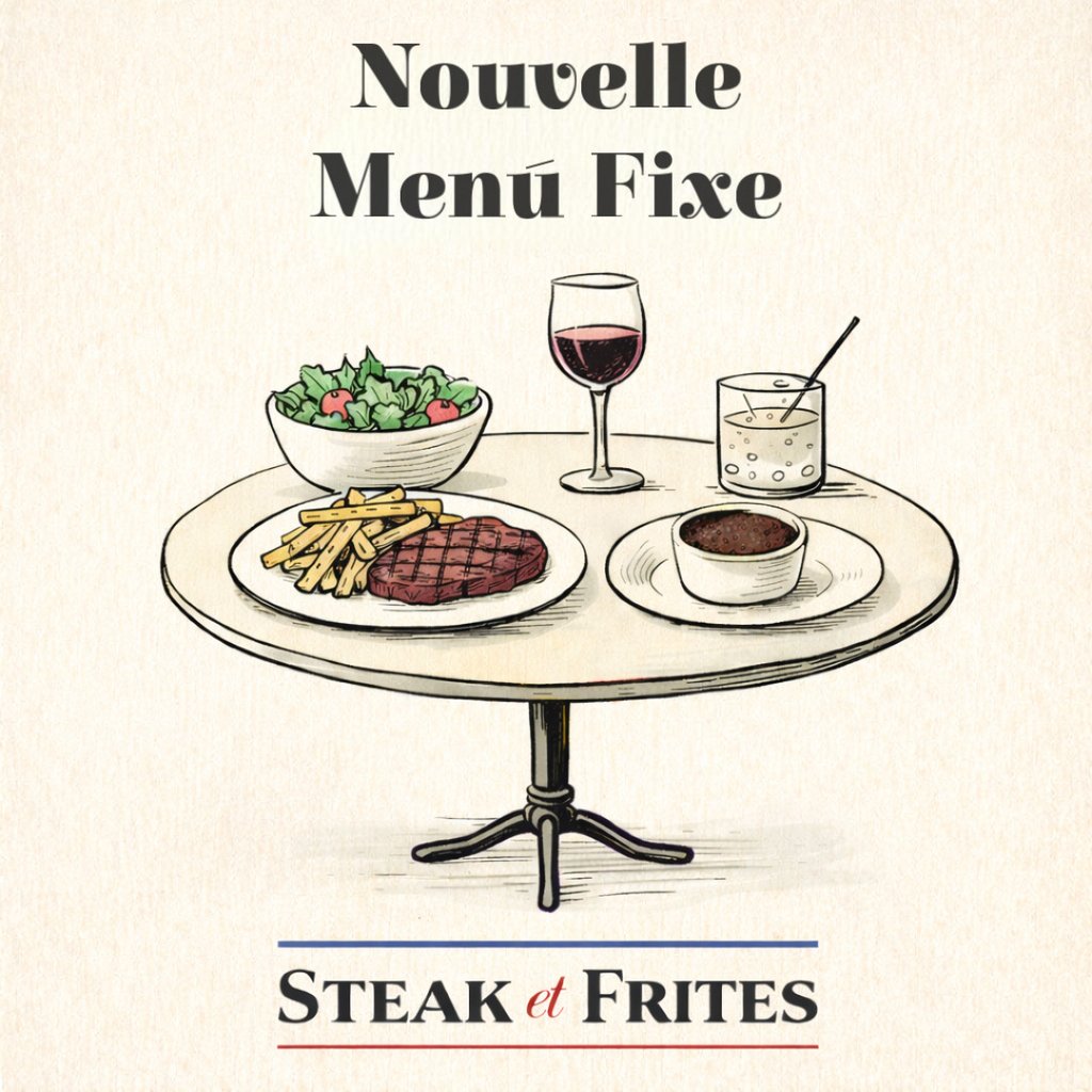 Menú Fixe Steak et frites
