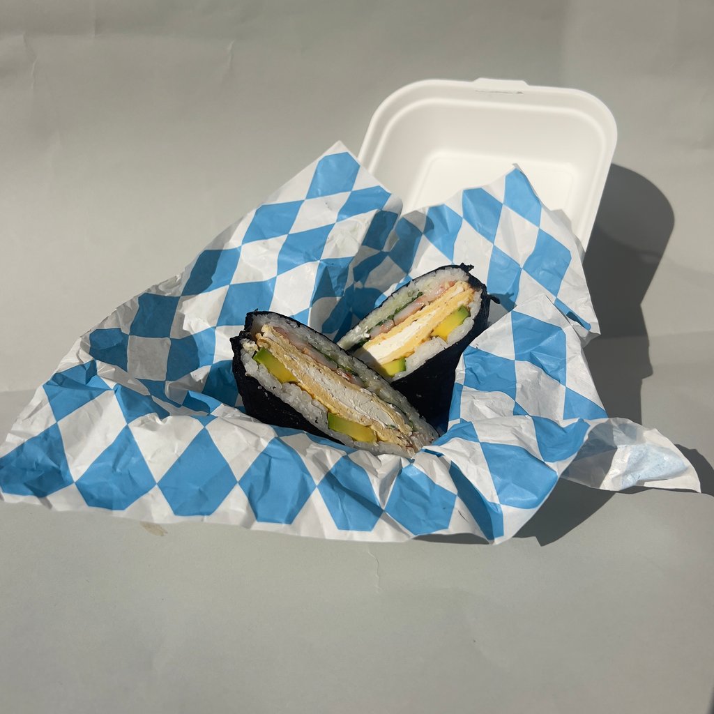 onigirazu with tempeh
