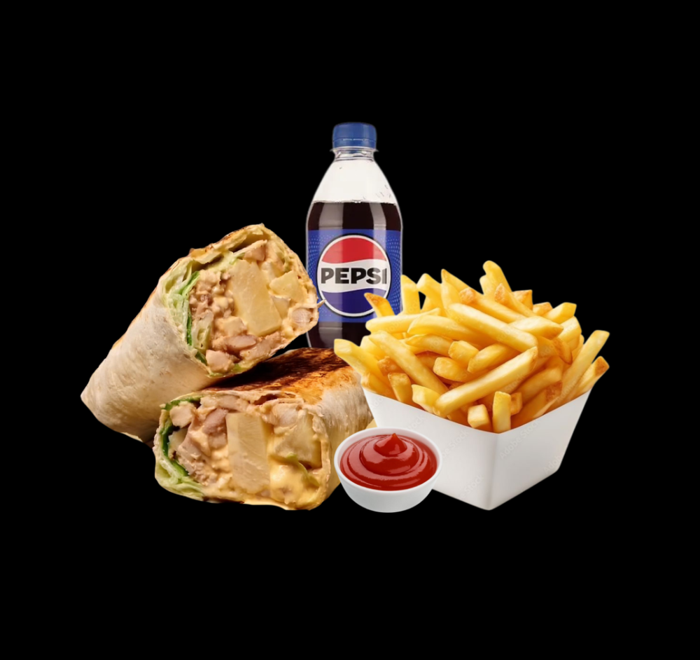 Комбо меню (Шаурма Екзотична+Картопля фрі+Пепсі)