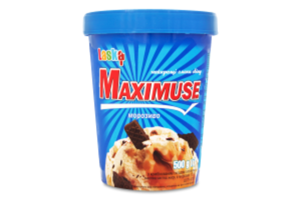 Морозиво 12% Maximuse Laska відро 500г
