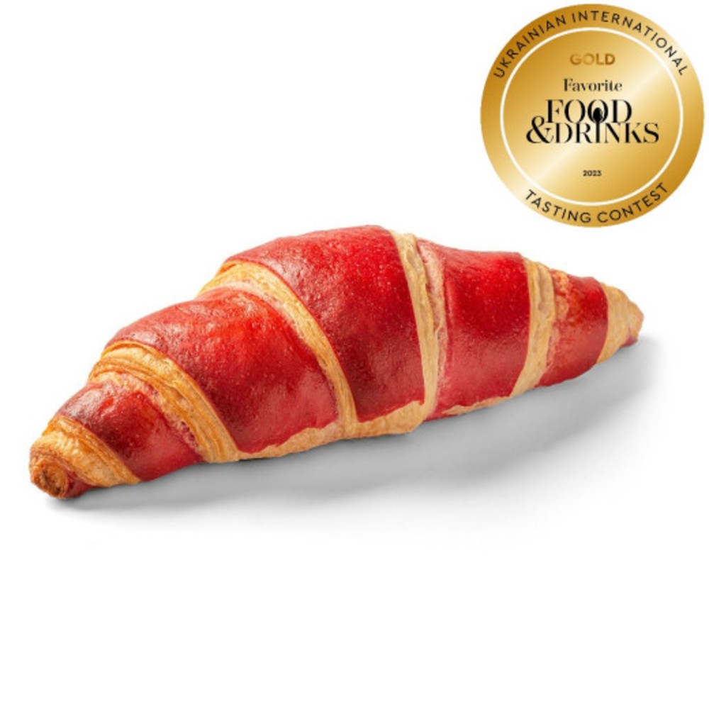 Круасан RED DUO на маслі з малиновою начинкою