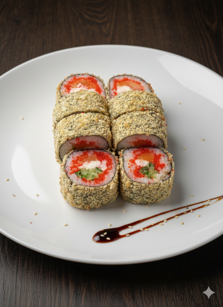 Темпура з крабом та лососем