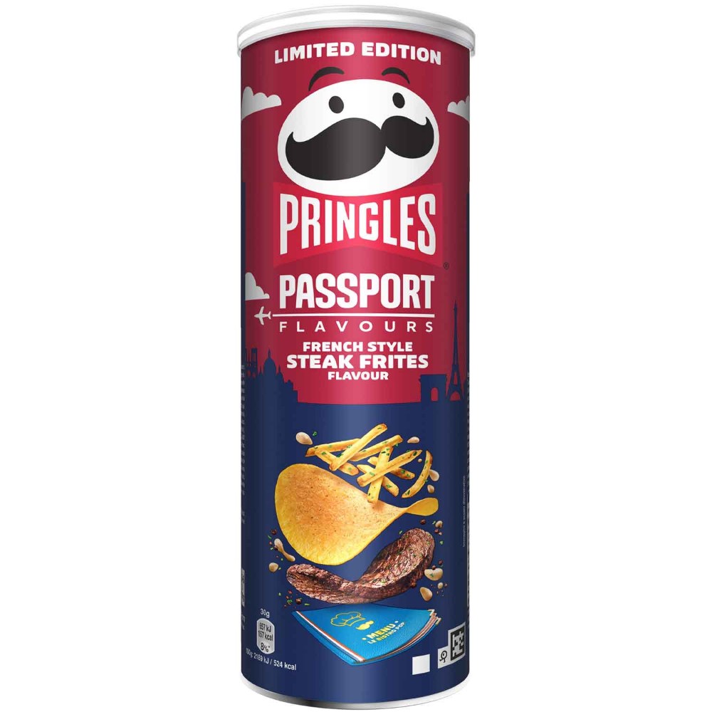 Чіпси PRINGLES Стейк та картопля фрі, 165гр