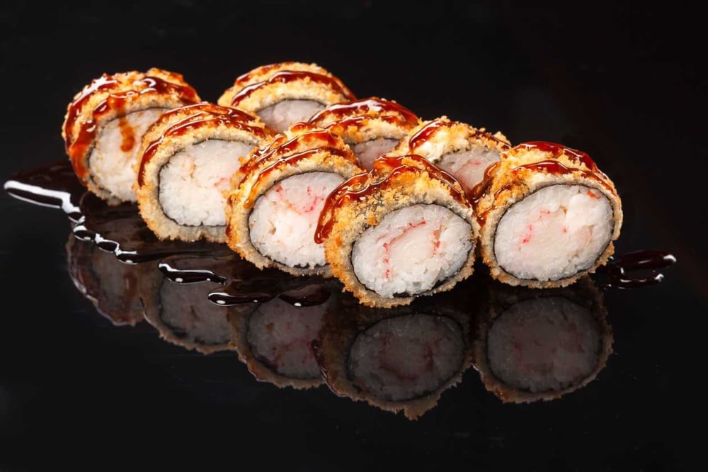 Tempura ar garnelēm un krabjiem