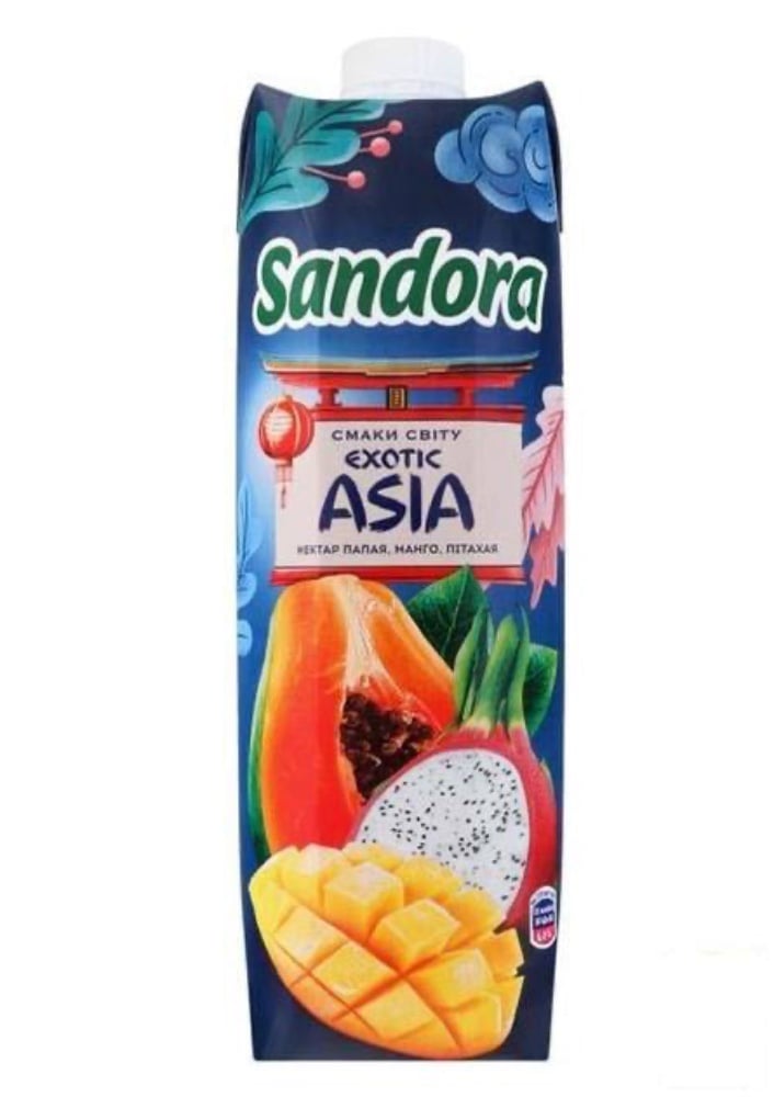 Sandora 0.95л Манго, Ананас, Пітахая, Папая