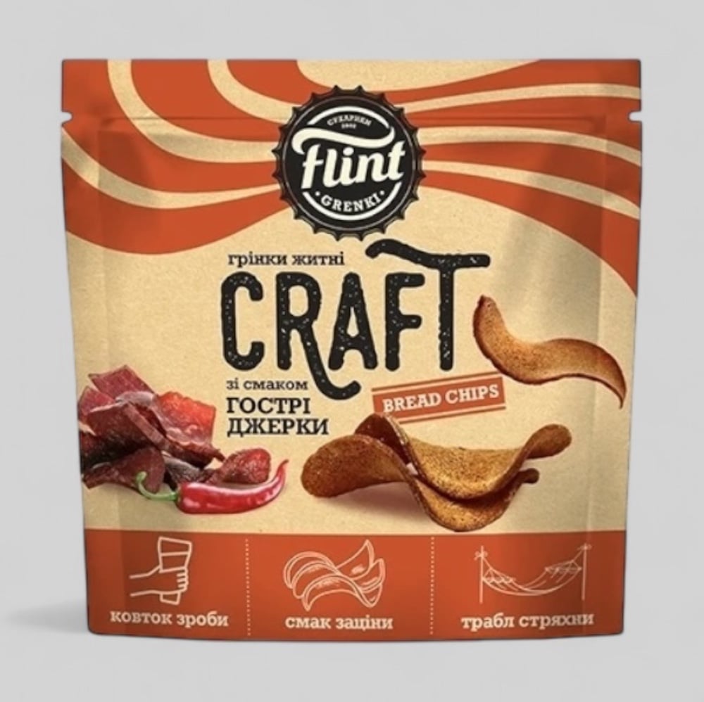 Flint Craft Grenki Гострі Джерки житні 80 г