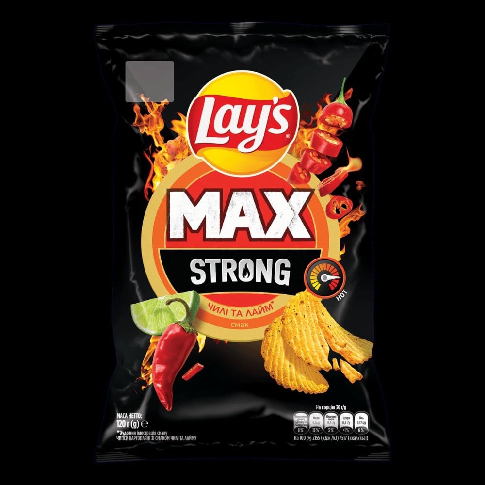 Lays Max рифлені Чилі Лайм стронг 95г
