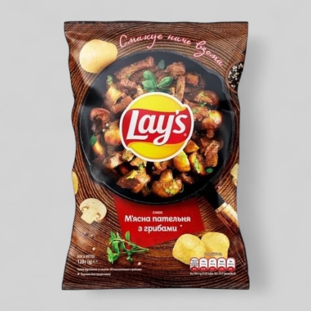 Lays М'ясна Пательня з Грибами 120г