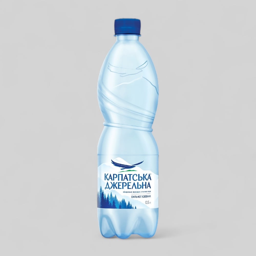 Карпатська Джерельна Сильногазована 0.5л